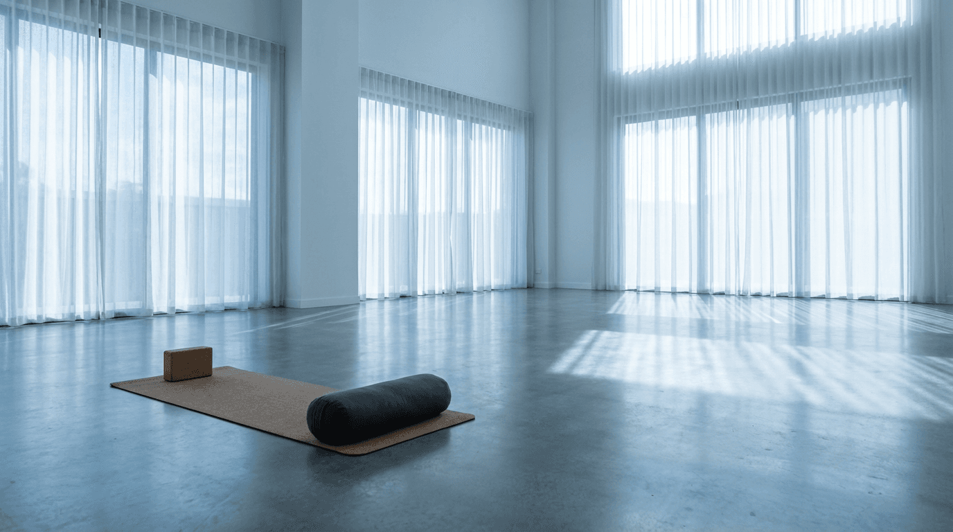 Intérieur calme du centre de yoga
